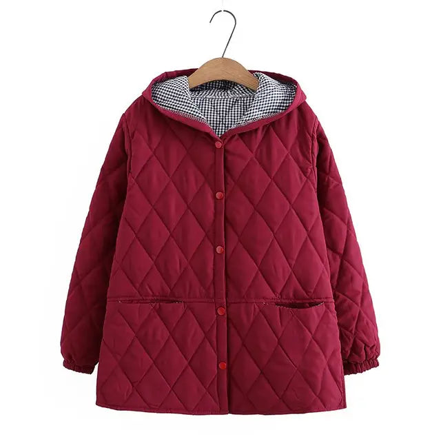 ModeGeist | Übergrößen Winterjacke aus Baumwolle für Damen