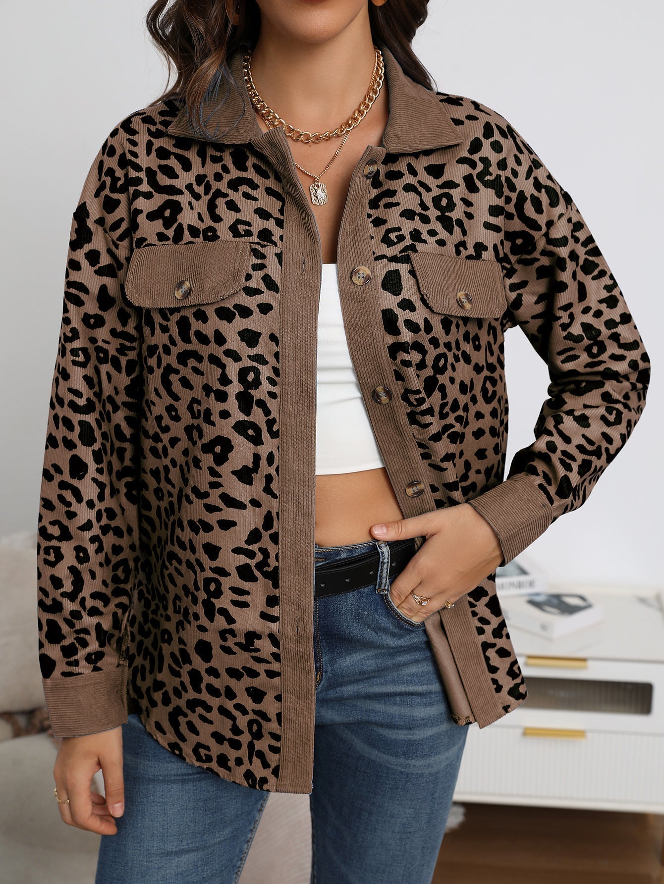 ModeGeist | Gemusterte Luipaard Jacke Stil