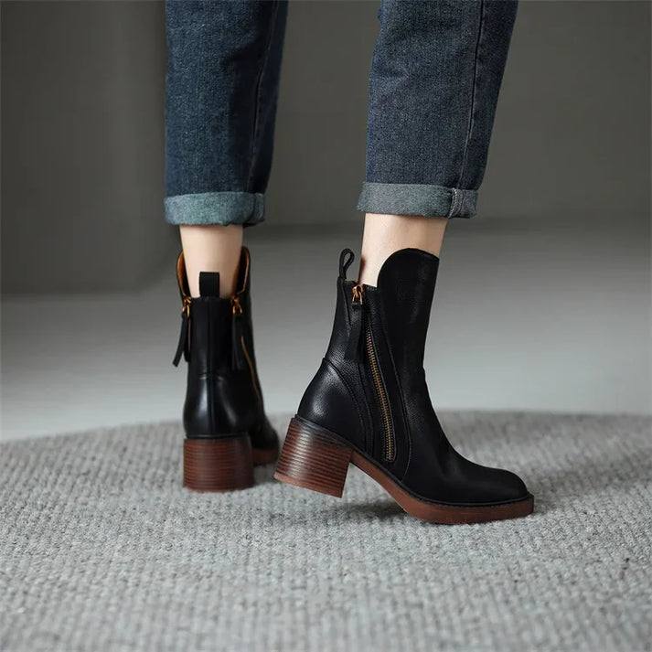 ModeGeist | Stovler Ankle Boots und Lederstiefel mit Reißverschluss