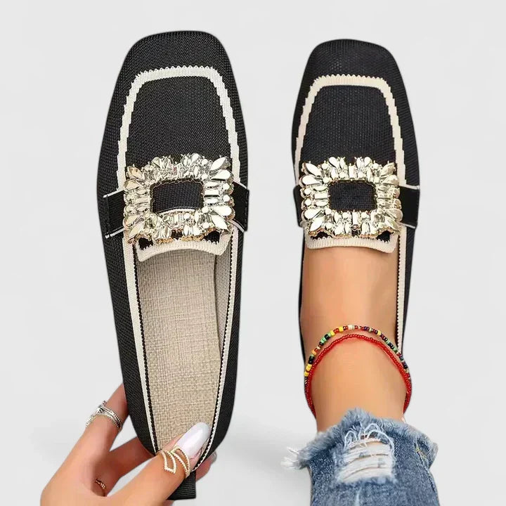 MODEGEIST Damen Loafer Slip-On Stützende Sohle Bequem