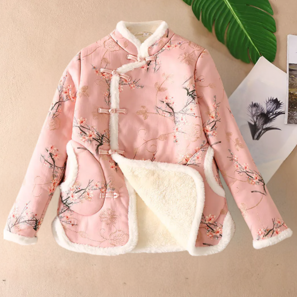 ModeGeist | Warme Blumenjacke für Damen