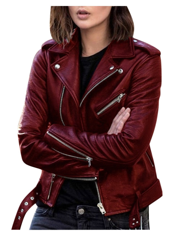 Lederjacke Radosveta: figurbetontes Design aus echtem Leder