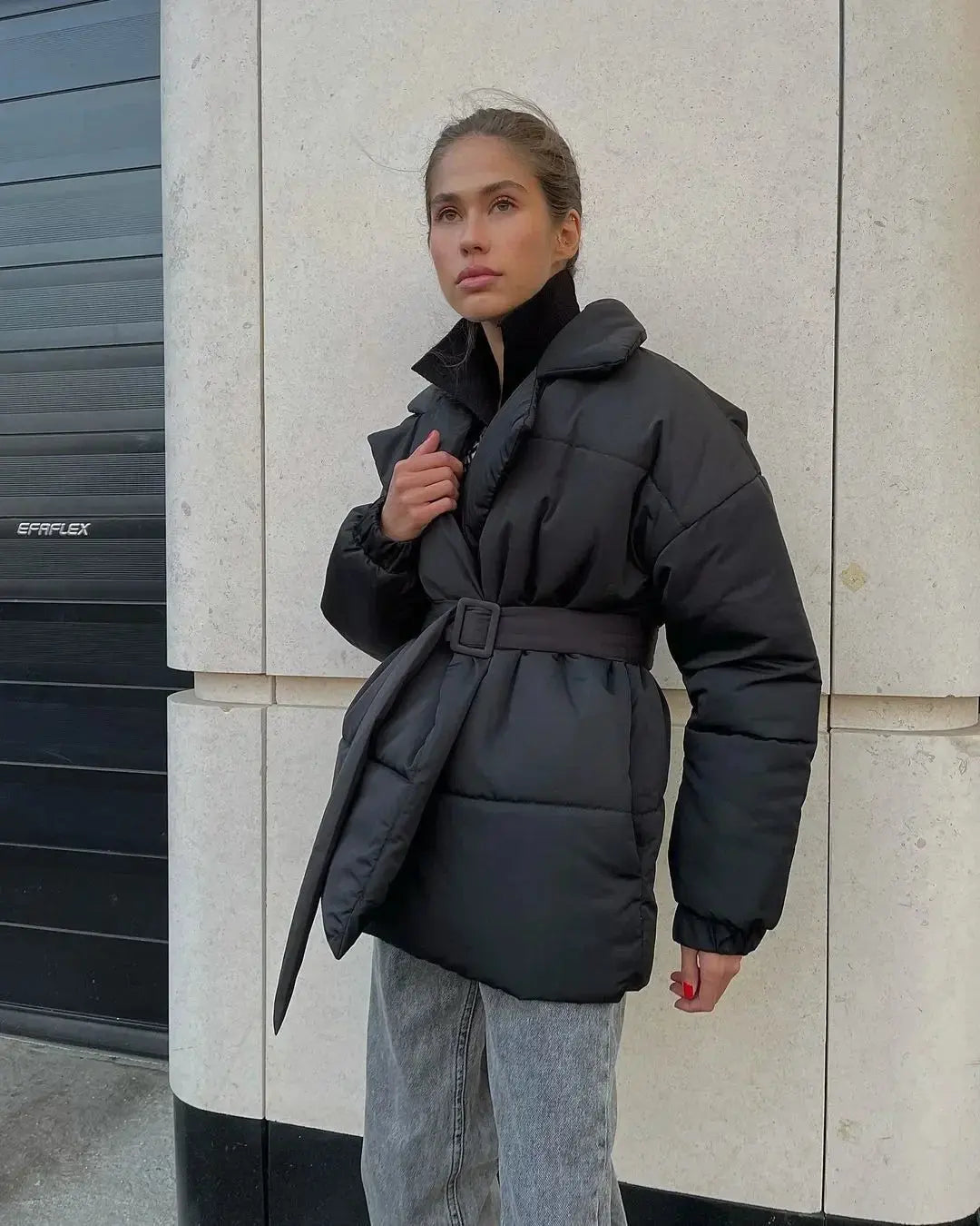 ModeGeist | Pufferjacke mit Gürtel