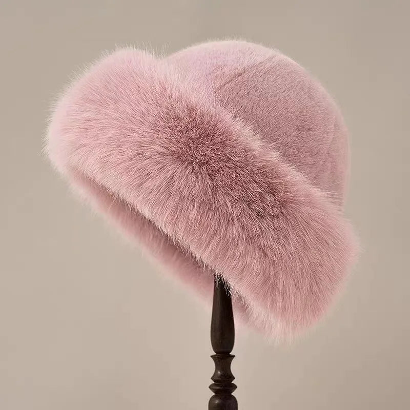 MODEGEIST Damen Flauschige Mütze Weiche Textur Warm Winter Beanie Kunstfell