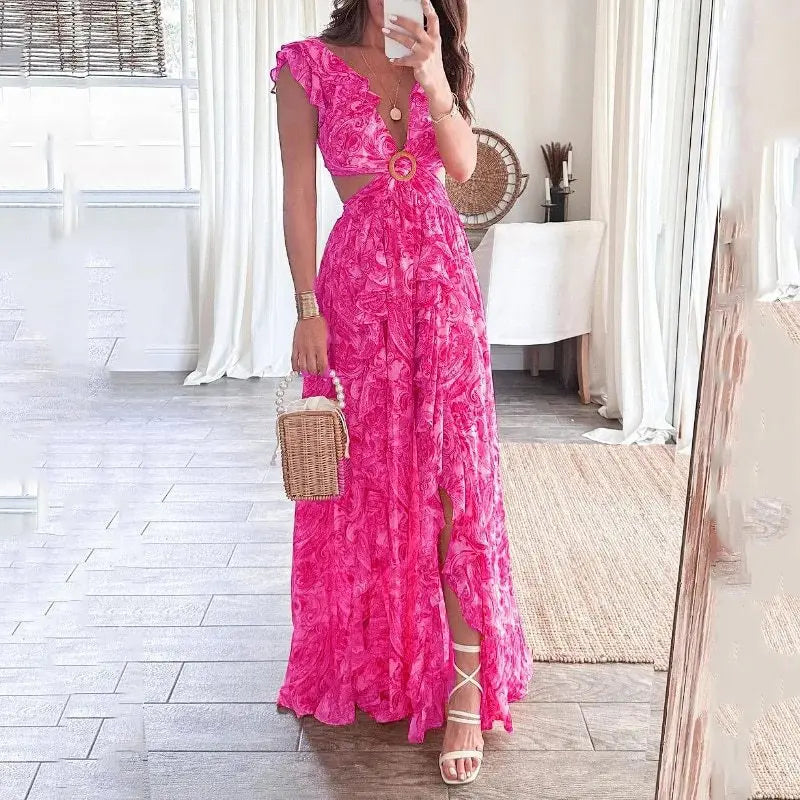 Elegantes Kleid von Laura: Sexy, tief ausgeschnitten, mit freiem Rücken