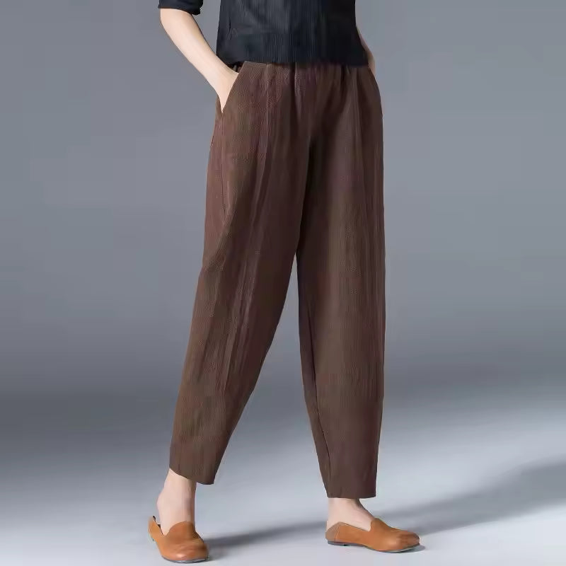 MODEGEIST Damen Sommerhose Leichtes Gewebe Atmungsaktiv Entspannt