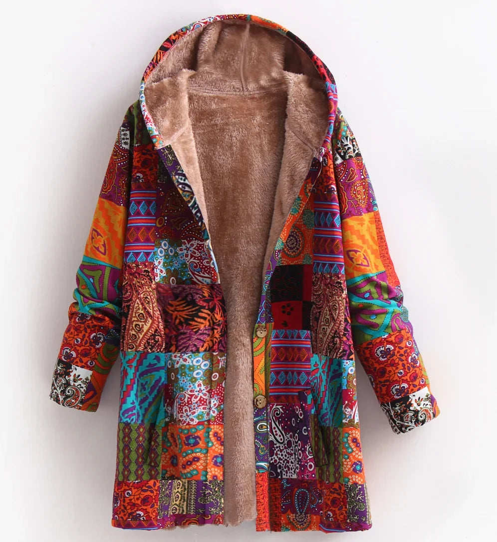 ModeGeist | Fleece-Jacke für Damen mit Kapuze