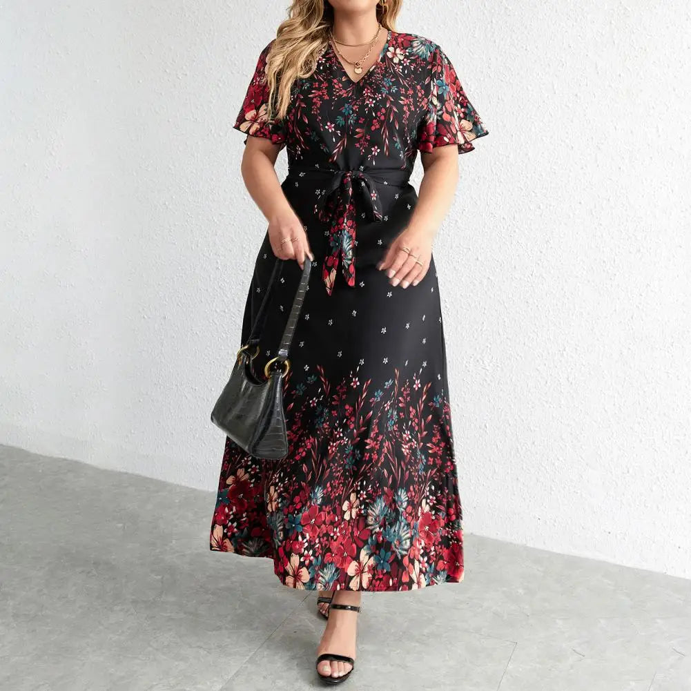 Maxikleid von Juliann® im großen Größen floralen Design