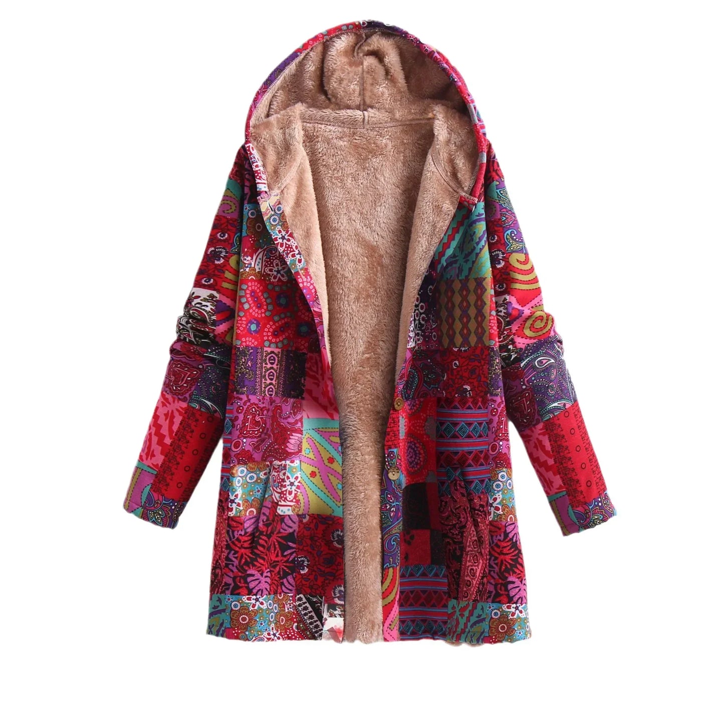 ModeGeist | Fleece-Jacke für Damen mit Kapuze