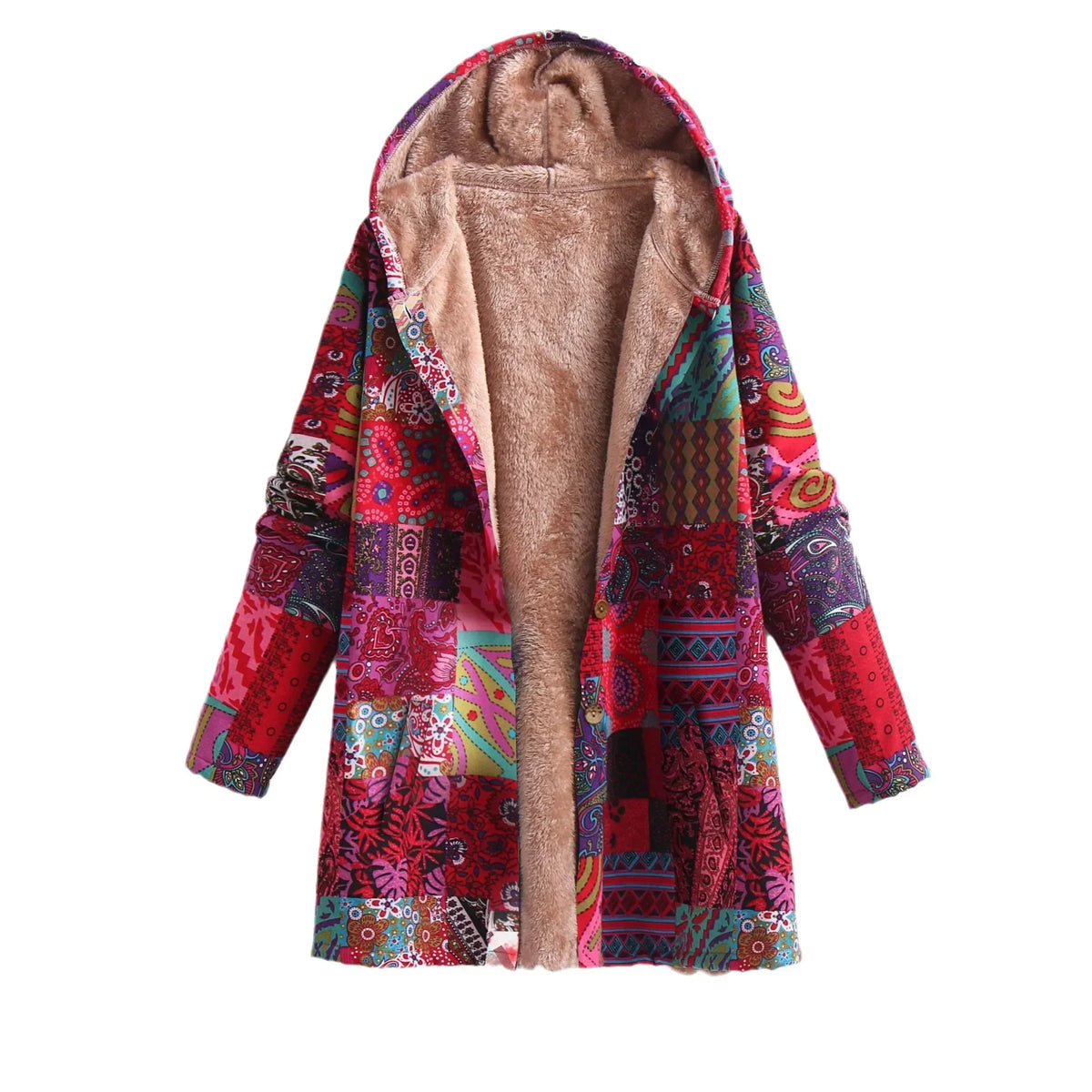 ModeGeist | Fleece-Jacke für Damen mit Kapuze