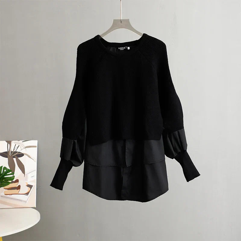 ModeGeist | Weinlese Rundhals Gestrickter Frauenpulli