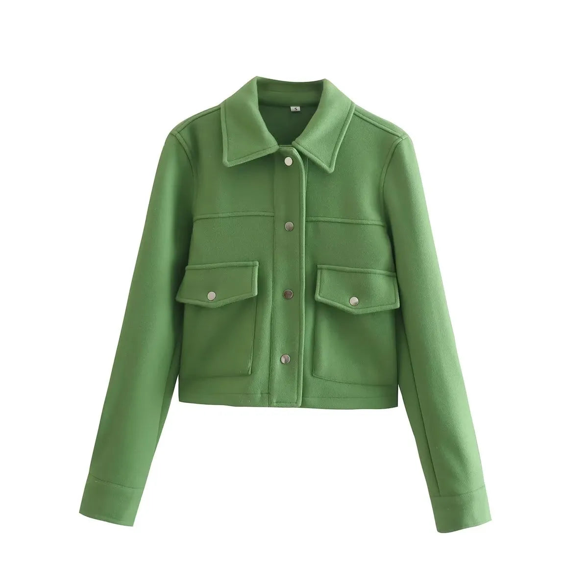 ModeGeist | Elegante Jacke mit farbigem Kragen und Hebe für Damen