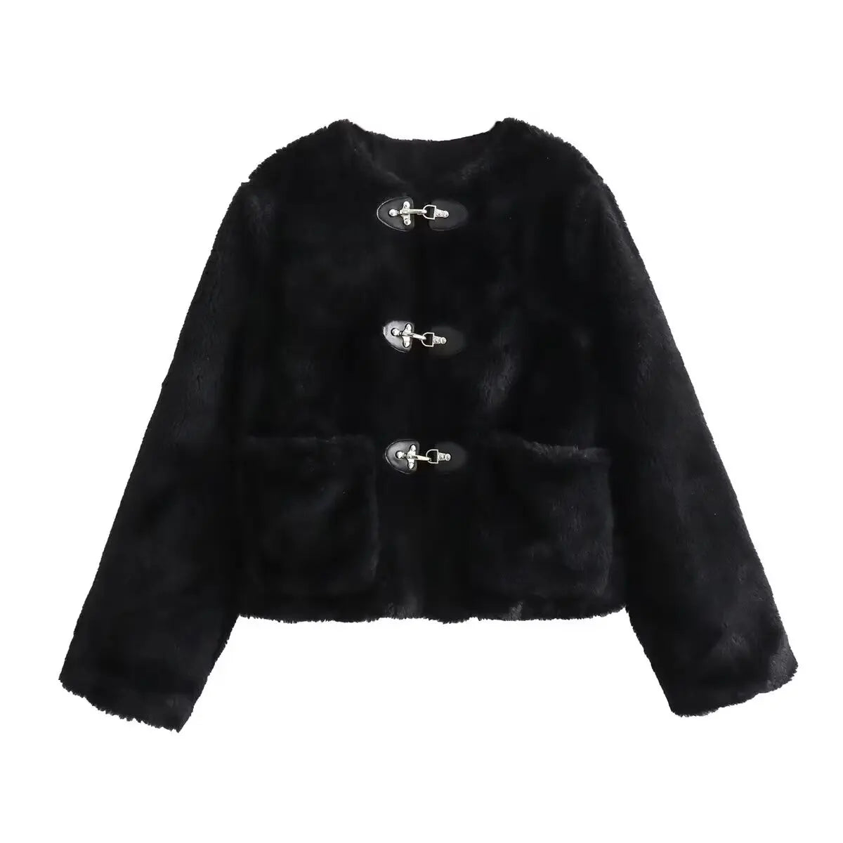 ModeGeist | Frühling-Fleecejacke mit O-Kragen