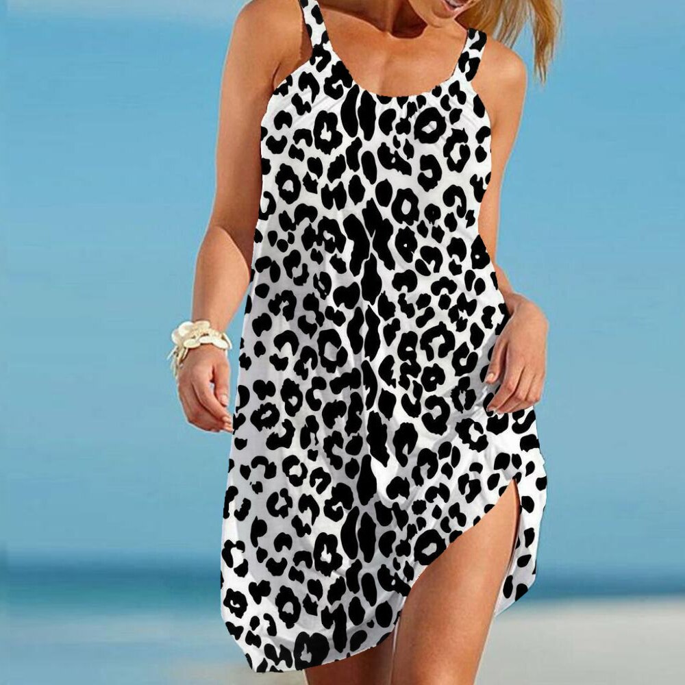 Sommerkleid Ebba mit Leopardenmuster