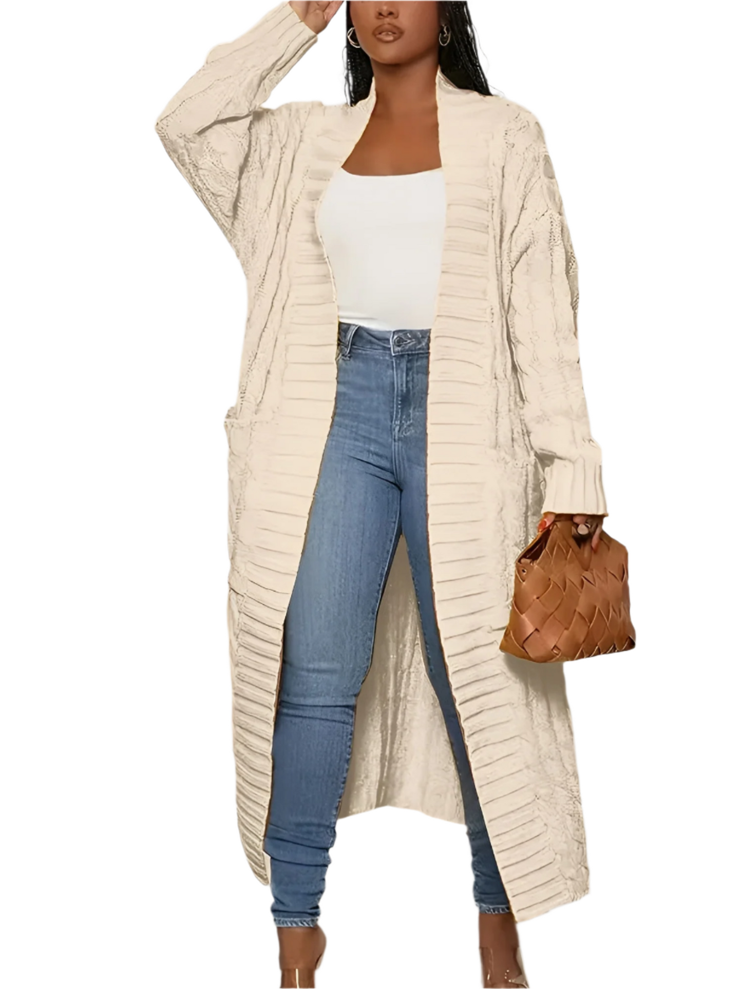 ModeGeist | Gestickte Lange Damenjacke