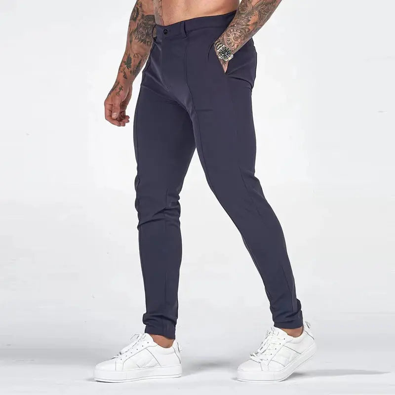 MODEGEIST Herrenhose mit Reißverschluss und perfekter Passform
