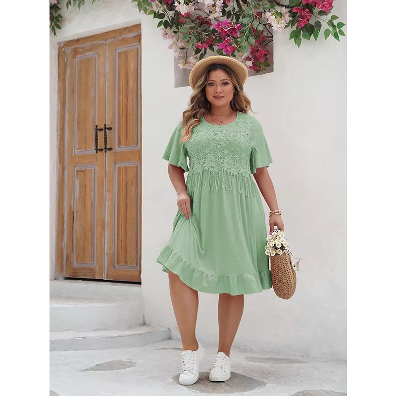 Roswitha® |  Sommerkleid mit verspielten Spitzendetails