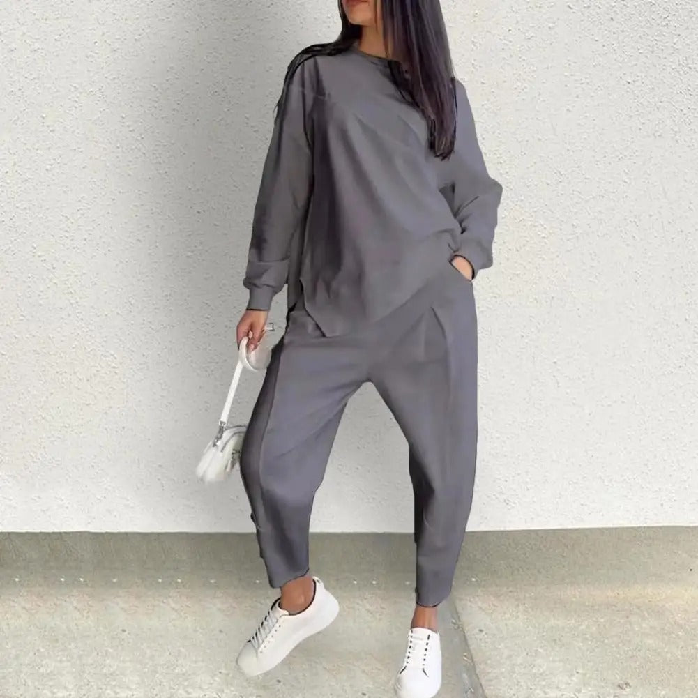 ModeGeist | Trendiges Damen Satz mit Sweatshirt Optik