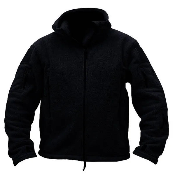 ModeGeist | Taktische Fleecejacke mit Kapuze Polyester Wärme und Funktionalität