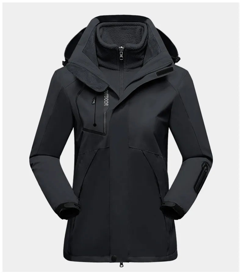 ModeGeist | 3-In-1 Outdoor Schutzjacke für Frauen
