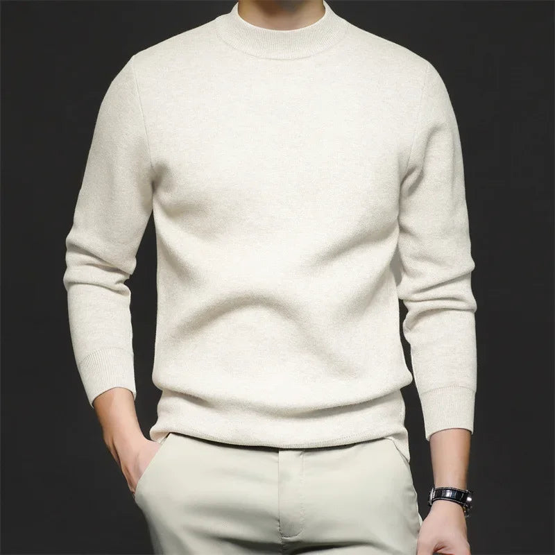 ModeGeist | Klassischer Strickpullover Rundhals Zeitloses und Elegantes Aussehen