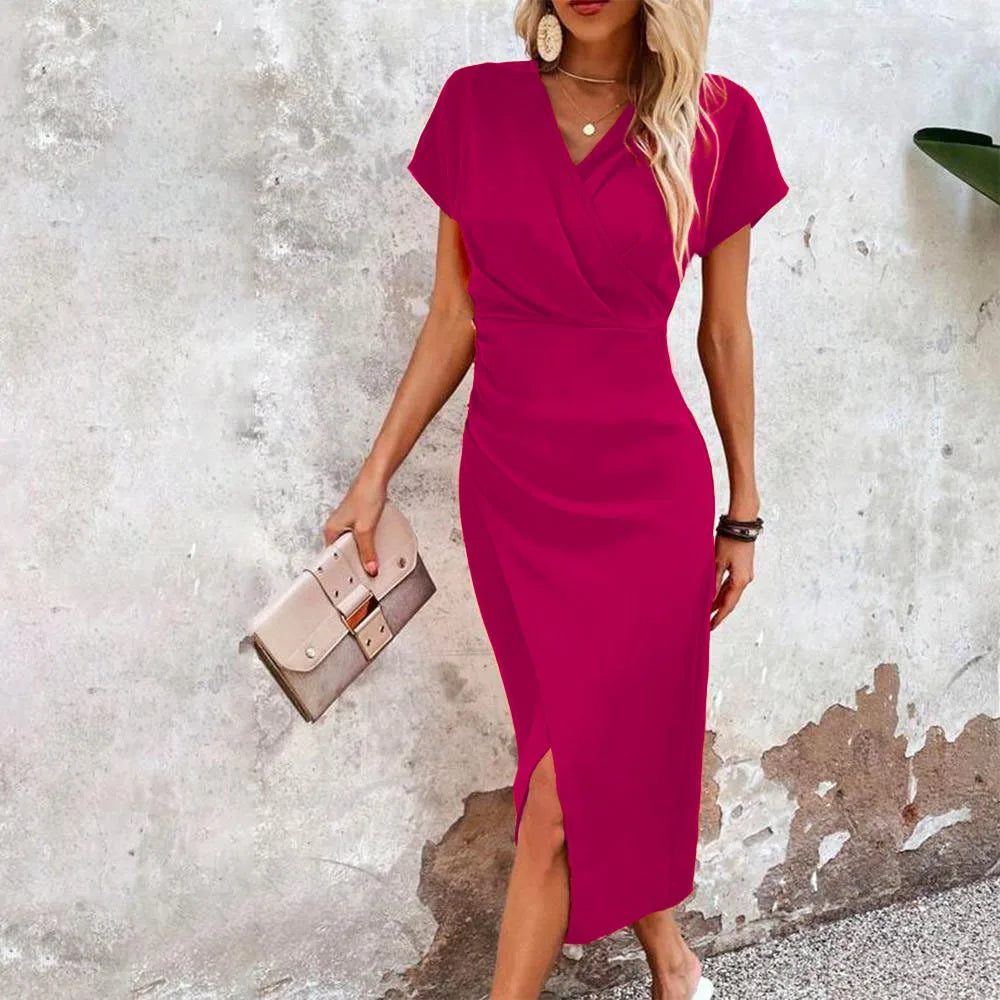 Damen Minikleid Uliah: Kurz, lässig, V-Ausschnitt