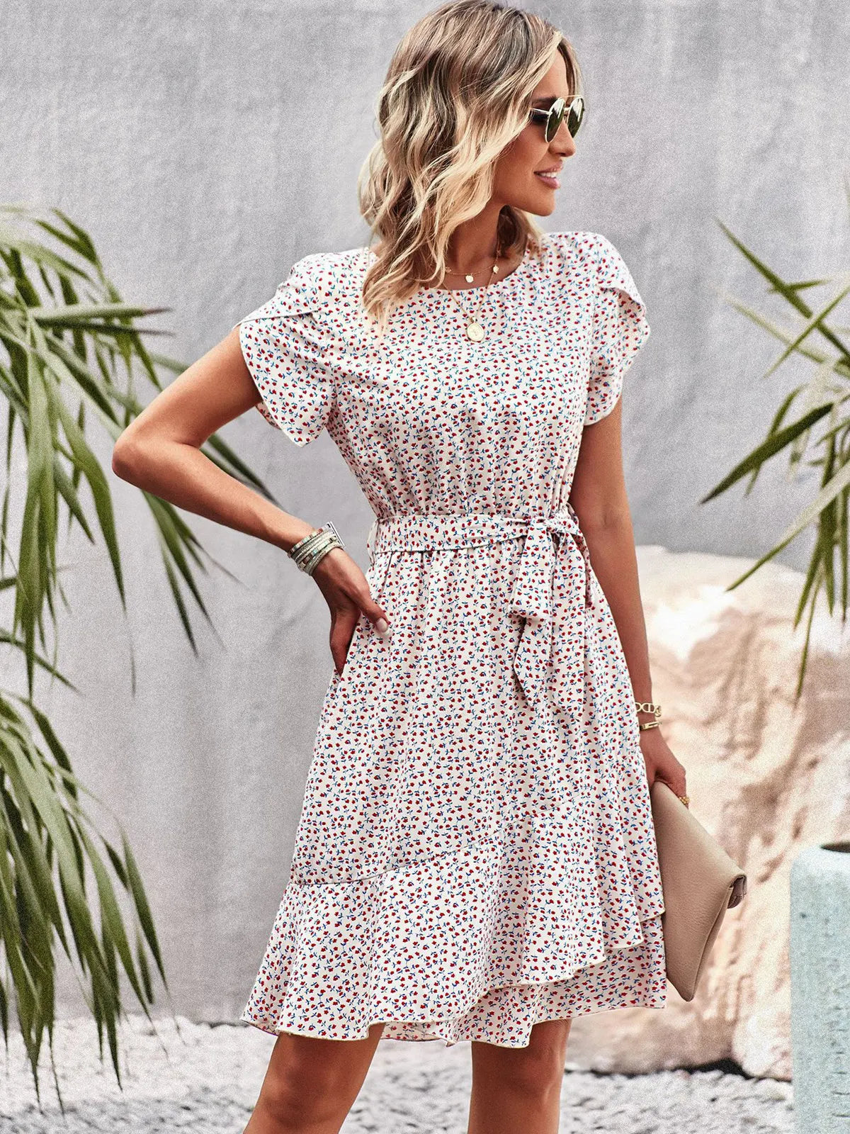 MODEGEIST Damen Sommerkleid ärmellos fließender Rock leicht