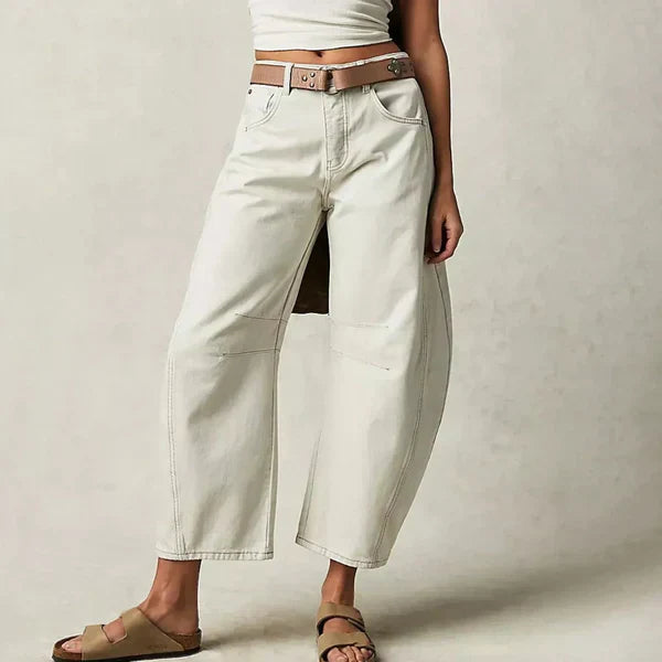 Drusilla Damen-Jeans mit mittlerer Leibhöhe und Barrel-Bein