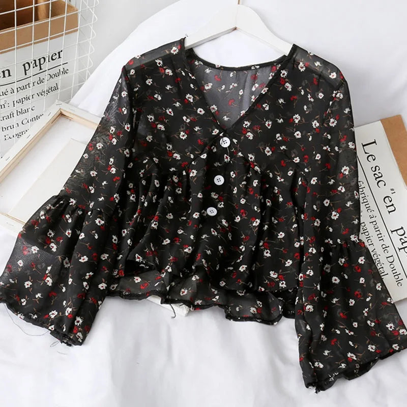 Chloé Vintage Chiffon Loose Blouse by Fudus