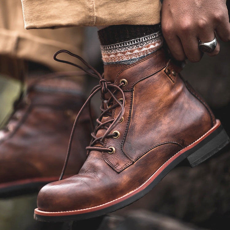 Realm Herren-Lederstiefel
