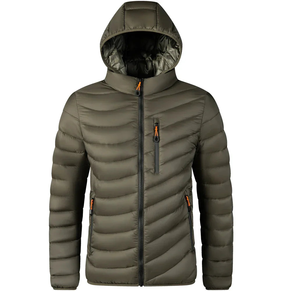 ModeGeist | Leichtgewichtige Pufferjacke mit Kapuze Polyester Warm und Praktisch