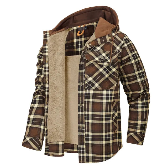 ModeGeist | Warm kariert Hemdjacke