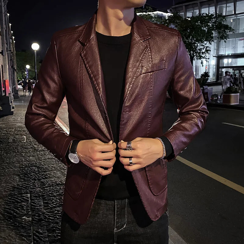 Herren-Lederjacke Willis - Schwarz