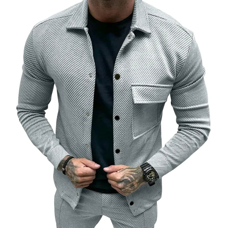 ModeGeist | Klassische Leichtgewicht Shirtjacke Polyester Moderner Komfort
