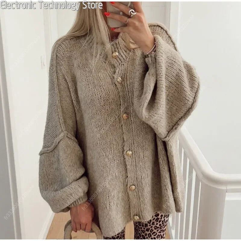 ModeGeist | Eleganter Strick-cardigan mit Knöpfen Wolle/acryl Komfortabel und Stilvoll