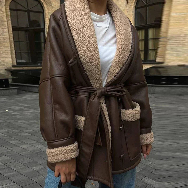 ModeGeist | Damenjacke mit Gürtel Winter