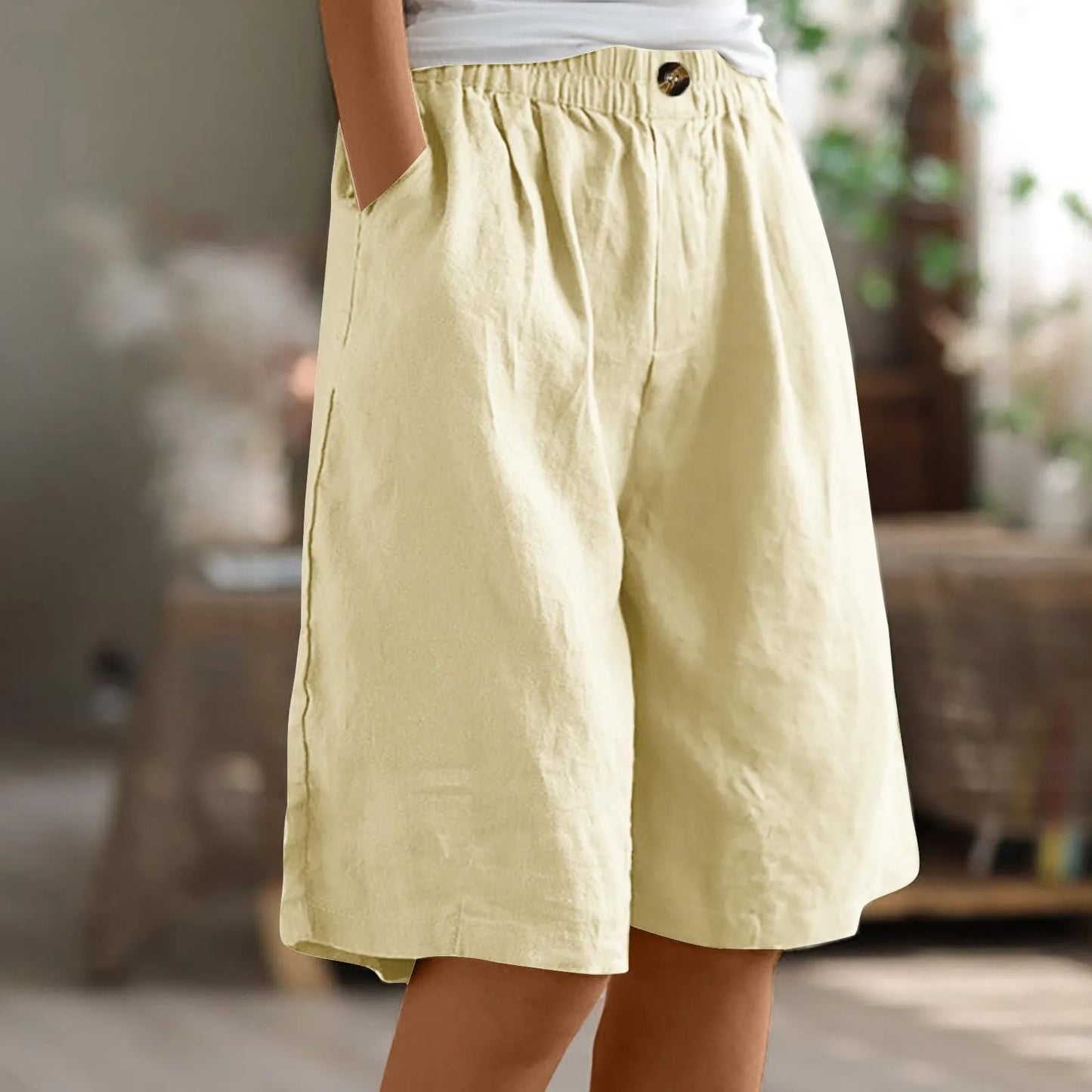 ModeGeist | Premium Baumwoll-Leinen Damenhose