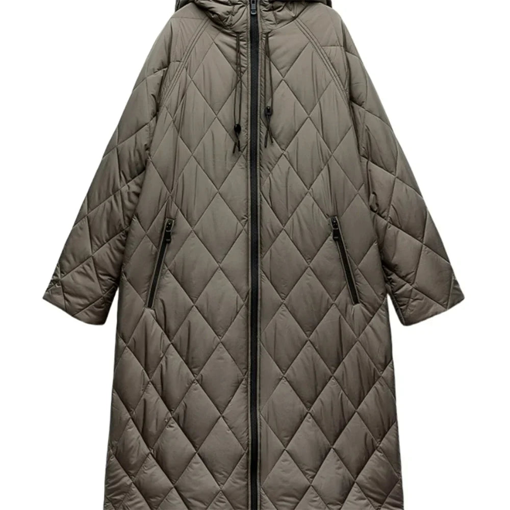 ModeGeist | Lässige Knielange Jacke mit Reißverschlussdetail