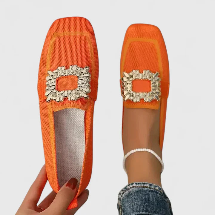 MODEGEIST Damen Loafer Slip-On Stützende Sohle Bequem