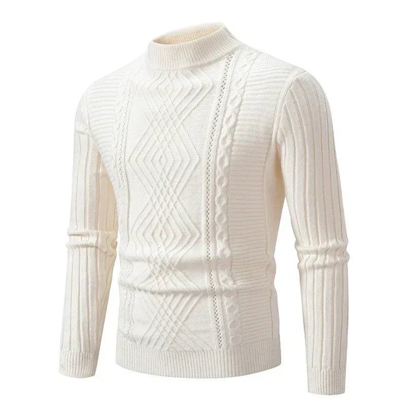 ModeGeist | Klassischer Strickpullover mit Struktur Weich und Warm Perfekt für Alltag und Fest