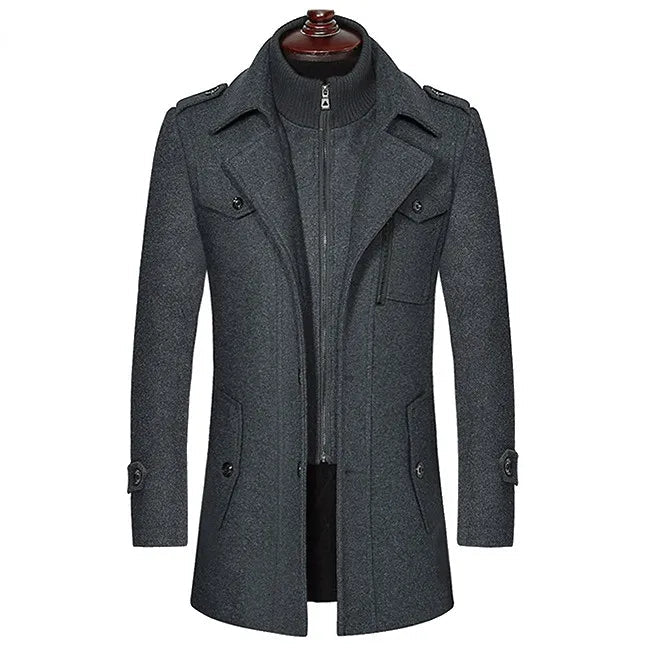Herren-Trenchcoat von Philip mit wärmenden Kragen