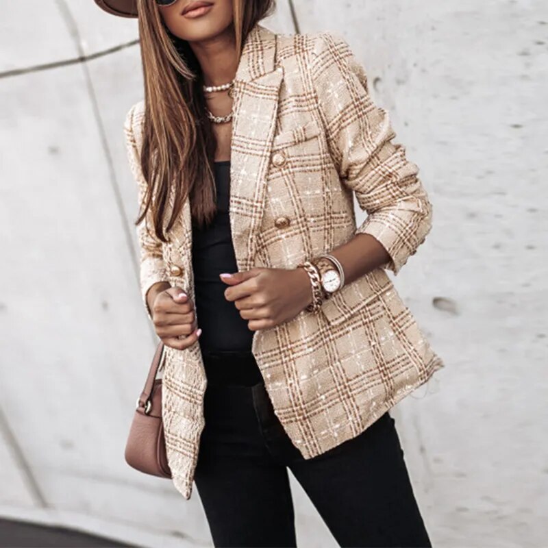 ModeGeist | Luxuriöser Karierter Blazer