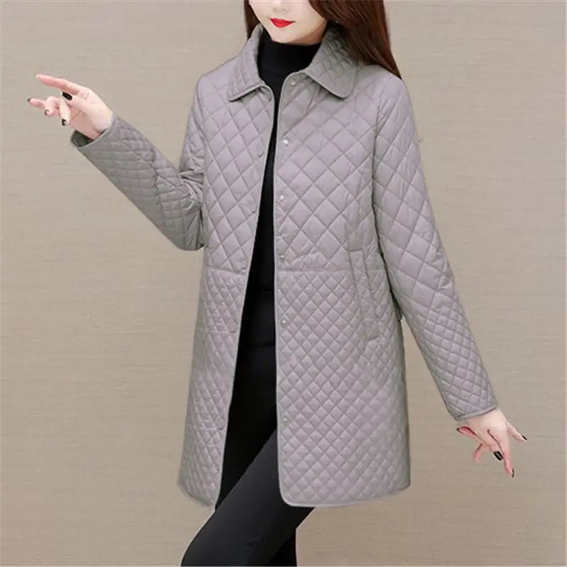 ModeGeist | Damen Steppjacke Mit Karomuster