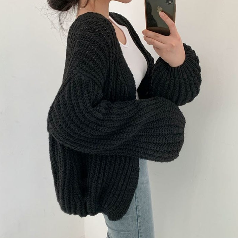 ModeGeist | Grobstrick Oversized Weste