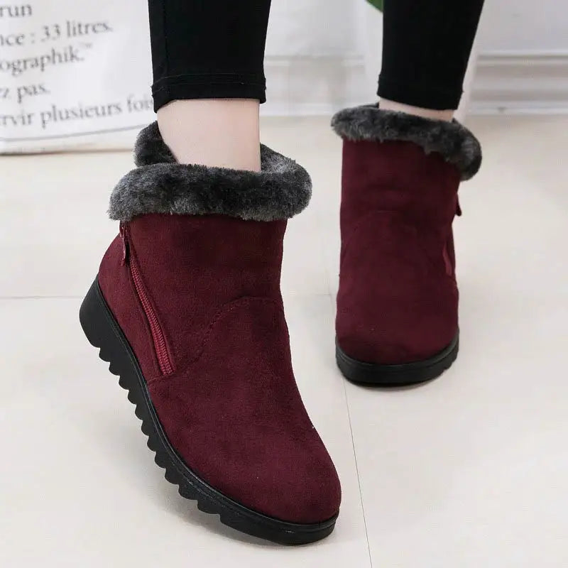 ModeGeist | Winter Plush Reißverschluss Rutschfeste Stiefel