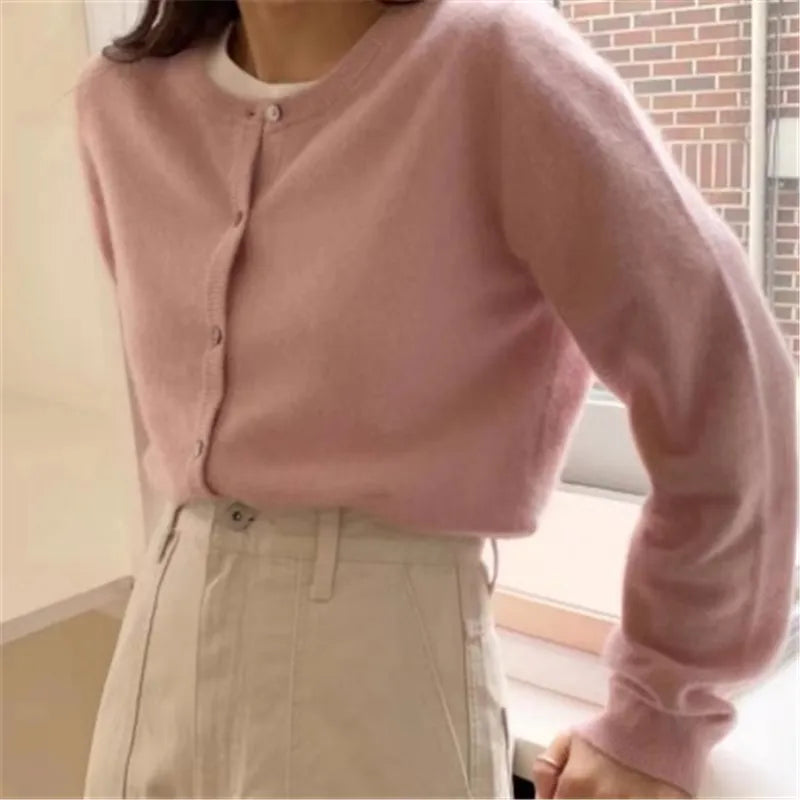 ModeGeist | Gemütliche Strickjacke mit Öffnung Vorne