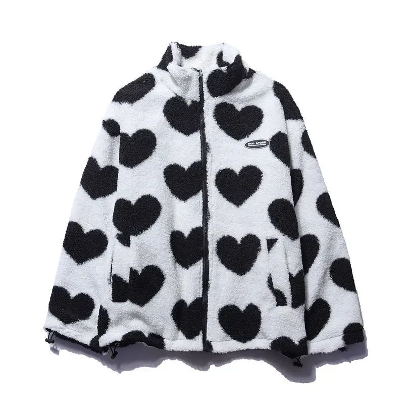 ModeGeist | Wendejacke mit Herzmuster