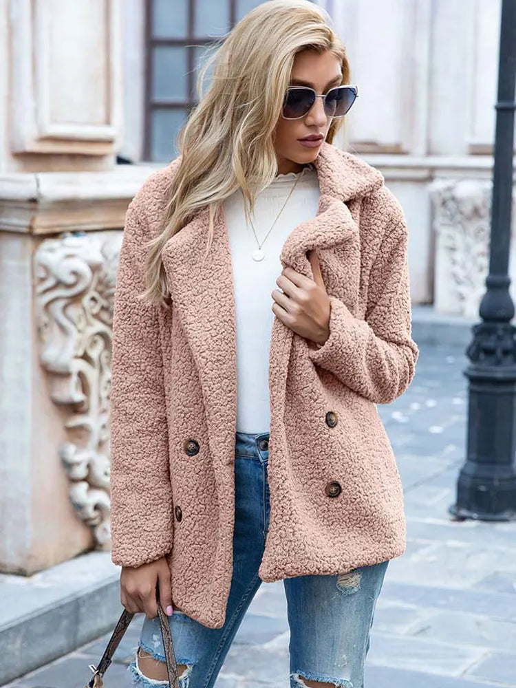 ModeGeist | Warmer Teddy-Mantel Damen