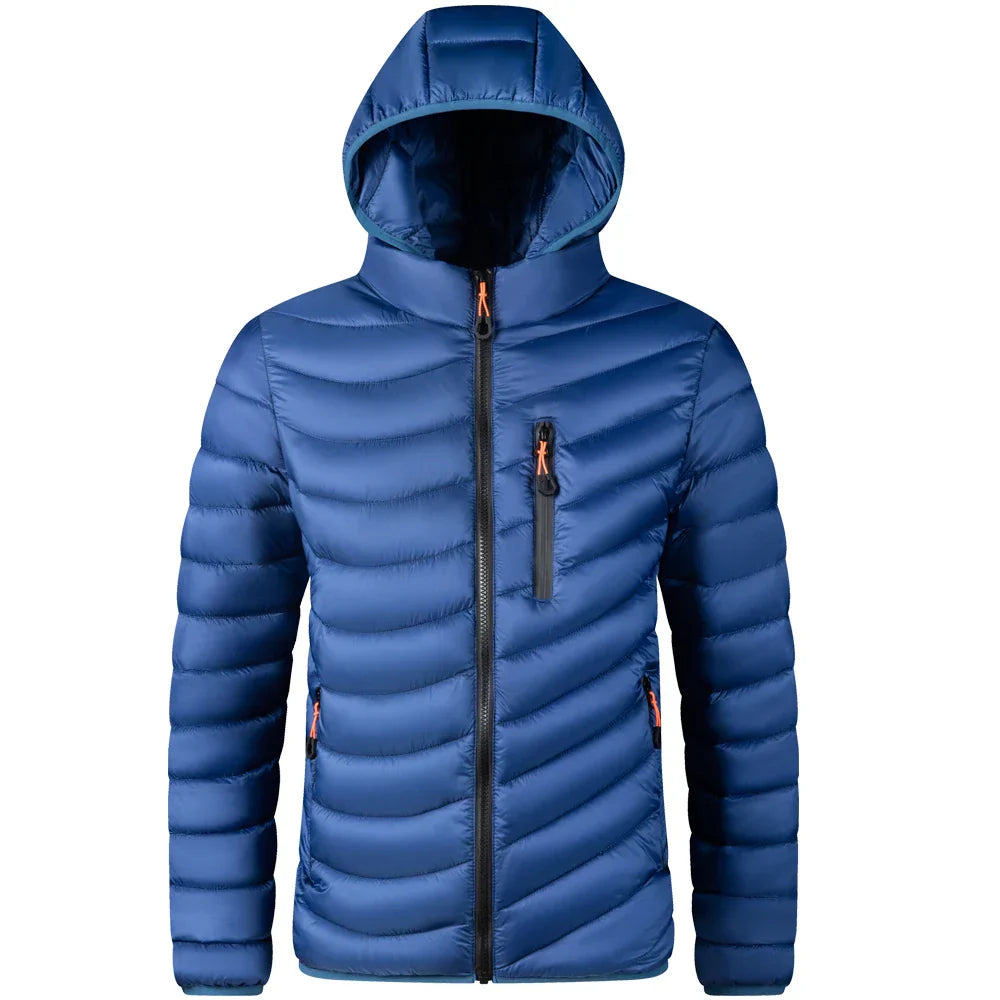 ModeGeist | Leichtgewichtige Pufferjacke mit Kapuze Polyester Warm und Praktisch