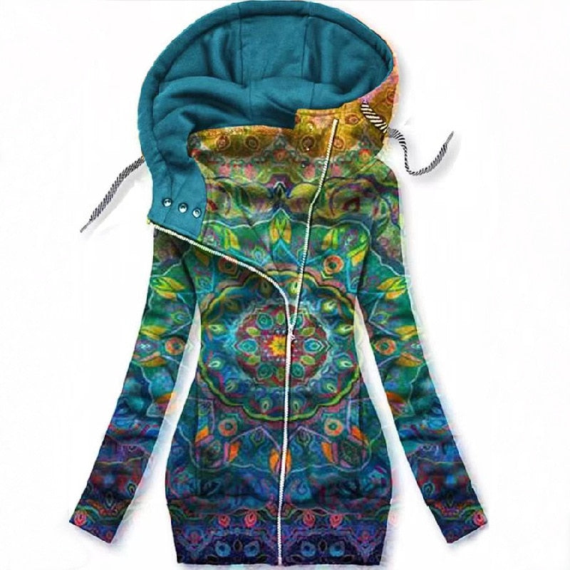 ModeGeist | Bequeme Künstlerische Jacke für Frauen